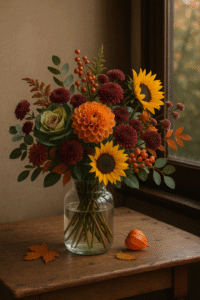 Herbstlicher Blumenstrauss, wurde in der Schweiz geliefert
